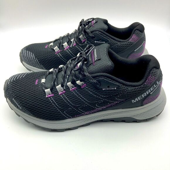 NWT Merrell Fly Strike Women’s Black/Purple Sneakers Size 9,5 - Picture 3 of 9